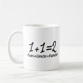 Summierungs-Mathematik - 1+Spaß 1=2+Uncle=Funcle Kaffeetasse (Links)