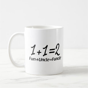 Summierungs-Mathematik - 1+Spaß 1=2+Uncle=Funcle Kaffeetasse