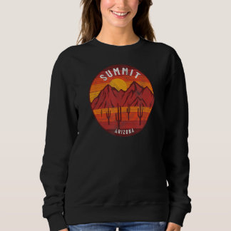 Summit Arizona Vintag Cactus Sunset Wüste Landsc Sweatshirt