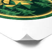 Summit Crest — Geometrisches Berg-Abzeichen Poster (Ecke)