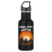 Summit Every Mountain Hikers Goal Edelstahlflasche (Vorderseite)