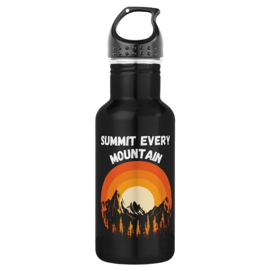 Summit Every Mountain Hikers Goal Edelstahlflasche (Vorderseite)