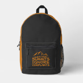 Summit Ignore Complains Hiking orange Backpack Bedruckter Rucksack (Vorderseite)