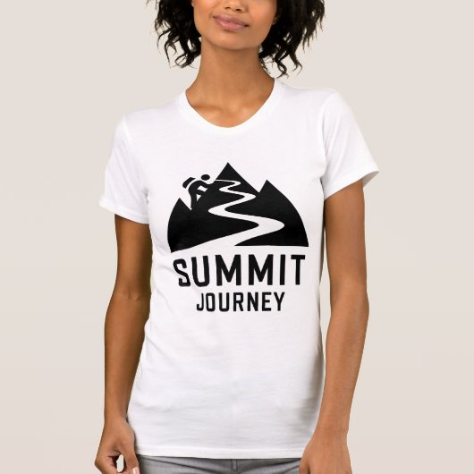 Summit Journey Bergsteiger Design T-Shirt (Vorderseite)