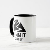 Summit Journey Mountain Climber Design Tasse (Vorderseite Links)