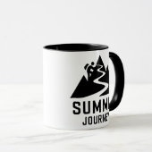Summit Journey Mountain Climber Design Tasse (VorderseiteRechts)