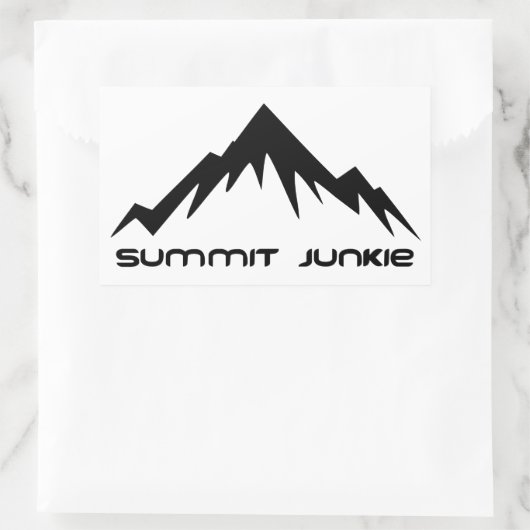 Summit Junkie Rechteckiger Aufkleber (Tasche)