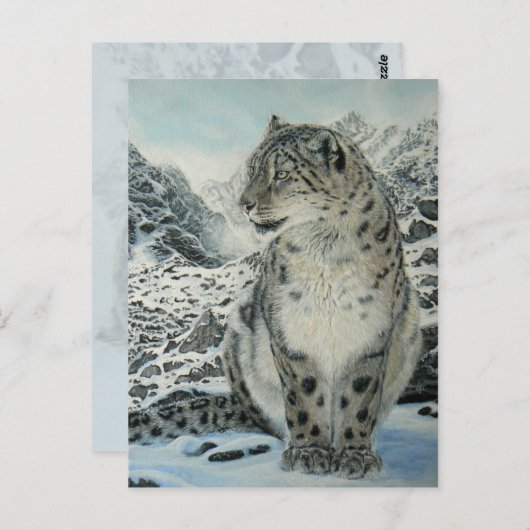 Summit King Snow Leopard Postkarte (Vorne/Hinten)