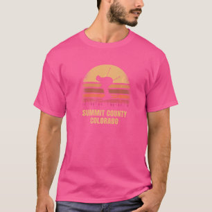 Summit Landkreis Skifahren Colorado Vintag Skier R T-Shirt