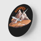 Summit Mountain Adventure Round Wall Clock Runde Wanduhr (Winkel)