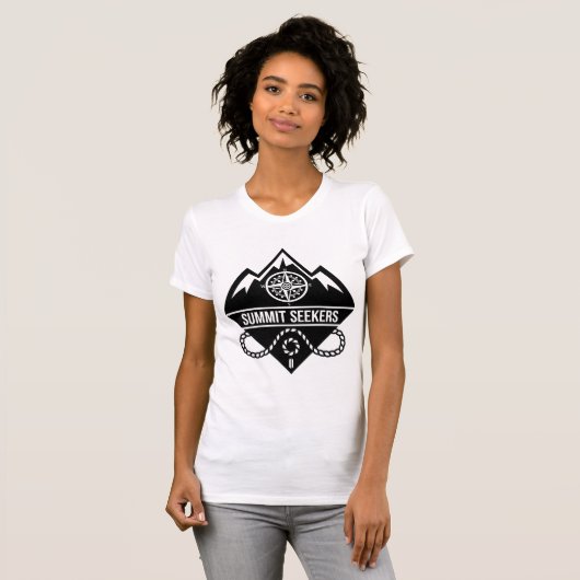 Summit Seekers Mountain Climbing Badge Design T-Shirt (Vorne ganz)