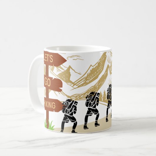 Summit Sipper Adventure Awaits with Our Hiking Mug Kaffeetasse (Vorderseite Links)