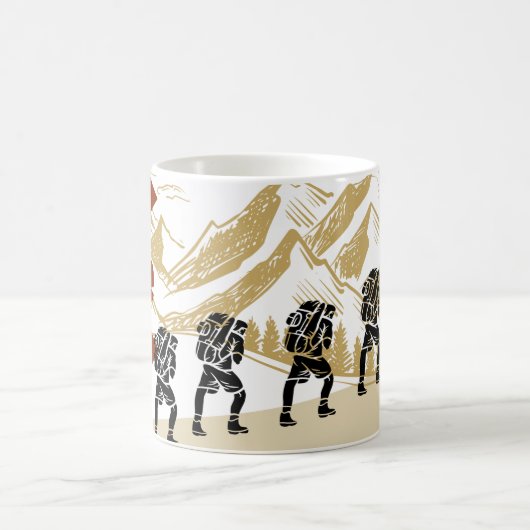 Summit Sipper Adventure Awaits with Our Hiking Mug Kaffeetasse (Mittel)