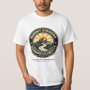 Summit Striders Vintage Trail Running Abzeichen T- T-Shirt