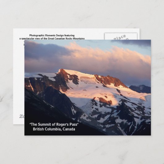 Summit Sunset Postcard Postkarte (Vorne/Hinten)