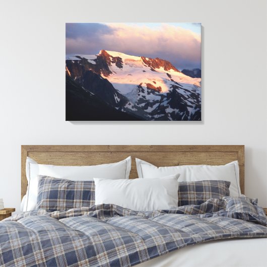 Summit Sunset Stretch Canvas Print Leinwanddruck (Insitu (Schlafzimmer))