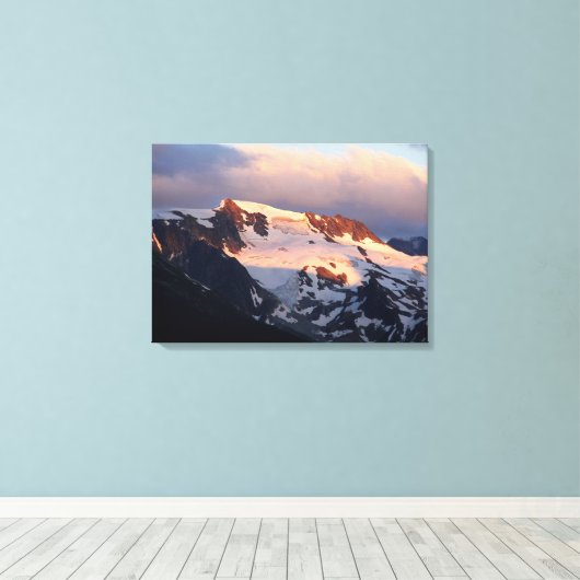 Summit Sunset Stretch Canvas Print Leinwanddruck (Insitu (Holzboden))