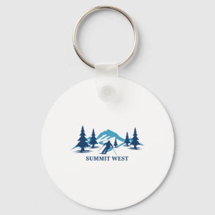 Summit West Washington Skigebiet Skifahren Skifahr Schlüsselanhänger