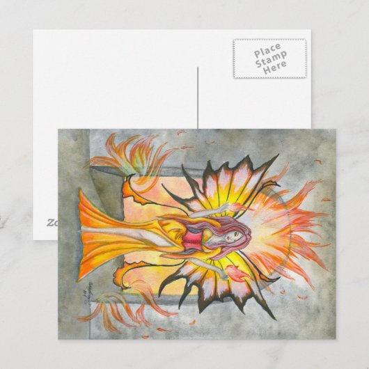 Summoning Fire Fairy Postcard Postkarte (Vorne/Hinten)