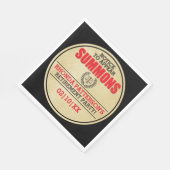 Summons Retirement Party Serviette (Ecke)