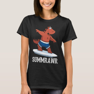 Summrawr Funny Dinosaur Summer T Rex T-Shirt