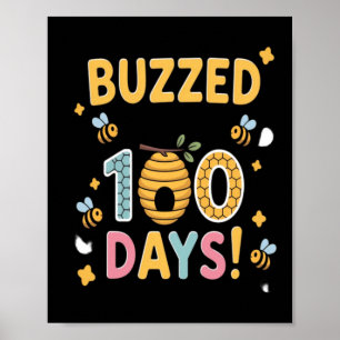 Summte 100 Tage durch die Schule Lehrer Biene Poster