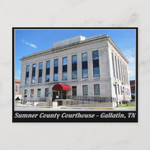 Sumner Landkreis Courthouse - Gallatin, TN Postkarte