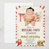 Sumo birthday party invitation einladung (Vorne/Hinten)