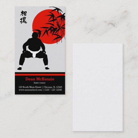 Sumo Coach Visitenkarte (Vorne/Hinten)