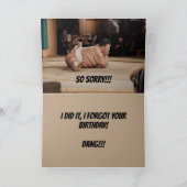 SUMO DEFEAT BELATED BIRTHDAY CARD DANKESKARTE (Innenseite)