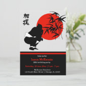 Sumo Geburtstagsthema Einladung (Stehend Vorderseite)