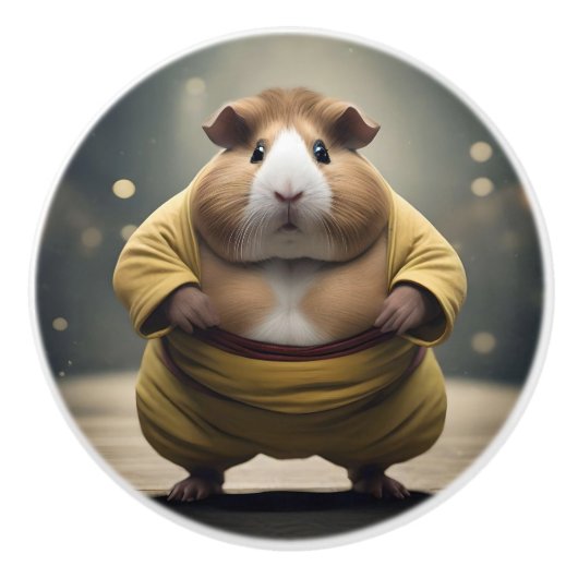 Sumo Guinea Pig, Keramikknauf (Vorderseite)