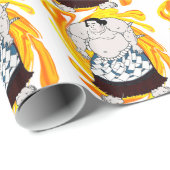 Sumo-Kehrmaschine Geschenkpapier (Rolleneckpunkt)