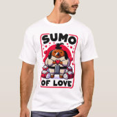 Sumo Liebe Champion Dackel - Heart Onigiri T-Shi T-Shirt (Vorderseite)