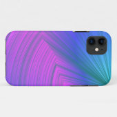 Sumo Lila und Powder Blue Curve iPhone Case (Rückseite (Horizontal))