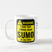 Sumo Lustige Personalisierte Warnung Kaffeetasse (Links)