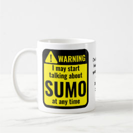 Sumo Lustige Personalisierte Warnung Kaffeetasse