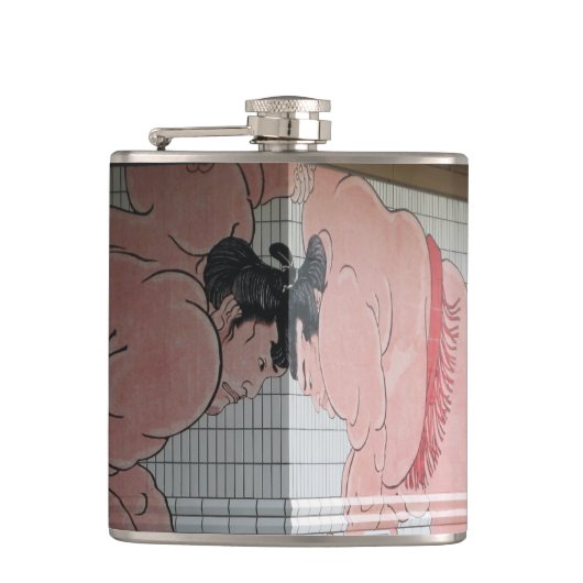 Sumo Mural Kunst Flachmann (Vorderseite)