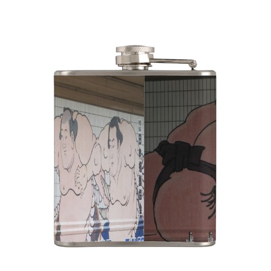 Sumo Mural Kunst Flachmann (Rückseite)