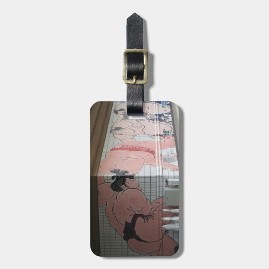 Sumo Mural Kunst Gepäckanhänger (Vorderseite vertikal)