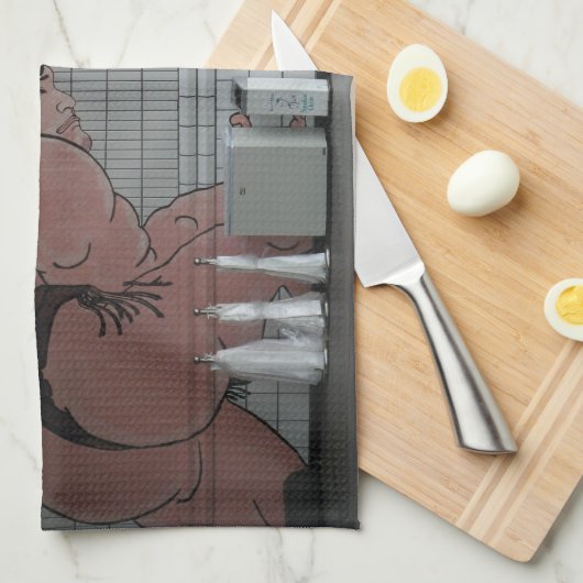 Sumo Mural Kunst Geschirrtuch (Viertel Falte)