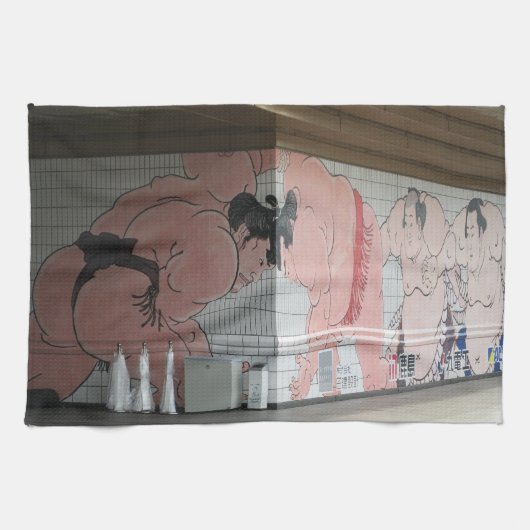Sumo Mural Kunst Geschirrtuch (Horizontal)