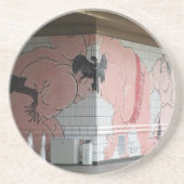 Sumo Mural Kunst Getränkeuntersetzer (Vorne)