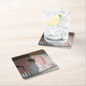 Sumo Mural Kunst Rechteckiger Pappuntersetzer (Vor Ort)