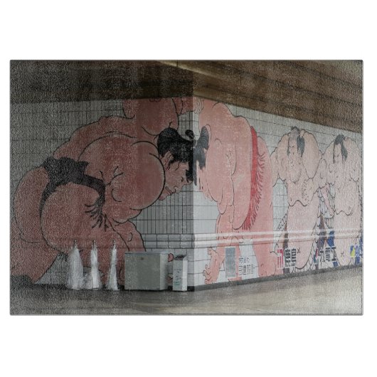 Sumo Mural Kunst Schneidebrett (Vorderseite)