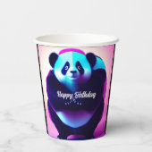 Sumo Panda der Bamboo Gnasher, Papier Cups Pappbecher (Rückseite)