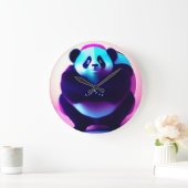 Sumo Panda Der Bamboo Gnasher, Wall Clock Große Wanduhr (Zuhause)
