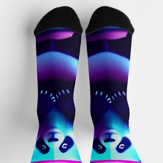 Sumo Panda The Bamboo Gnasher, Crew Socken (Oben)