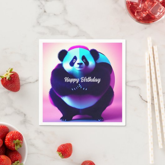 Sumo Panda The Bamboo Gnasher, Paper Napkins Serviette (Beispiel)
