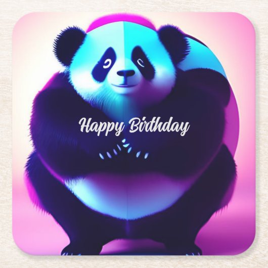 Sumo Panda The Bamboo Gnasher, Paper Untersetzer (Vorderseite)